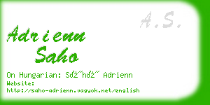 adrienn saho business card